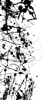 Royalty Free Clipart Image of an Inkblot Border