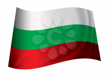 Royalty Free Clipart Image of a Bulgarian Flag