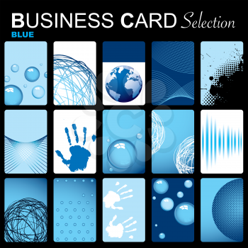 Royalty Free Clipart Image of a Selection of Business Cards