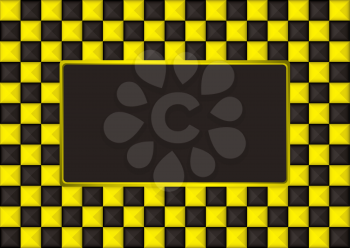Royalty Free Clipart Image of a Checkered Frame