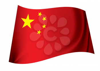 Royalty Free Clipart Image of a Chinese Flag
