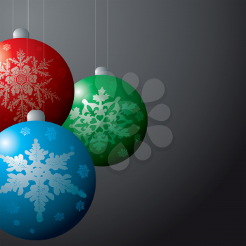 Royalty Free Clipart Image of Christmas Ornaments