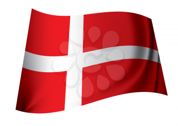 Royalty Free Clipart Image of a Danish Flag