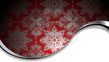 Royalty Free Clipart Image of Wallpaper With a White Swirl at the Bottom