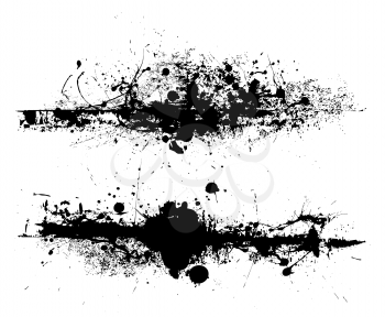 Royalty Free Clipart Image of Two Inkblots