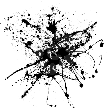 Royalty Free Clipart Image of an Ink Spatter