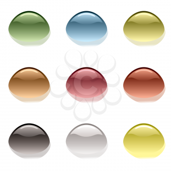 Royalty Free Clipart Image of a Set of Drops