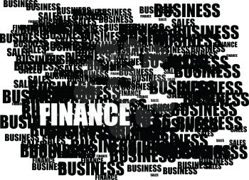 Royalty Free Clipart Image of a Finance Inkblot