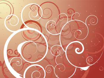 Royalty Free Clipart Image of a Background With Flourishes