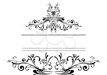 Royalty Free Clipart Image of Two Decorations