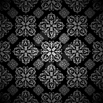 Royalty Free Clipart Image of a Black and Grey Pattern