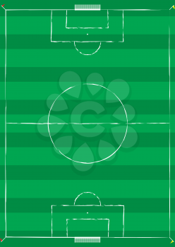 Royalty Free Clipart Image of a Football Field