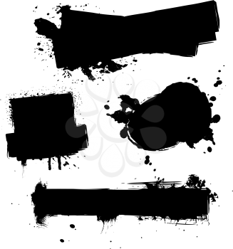 Royalty Free Clipart Image of Ink Blots