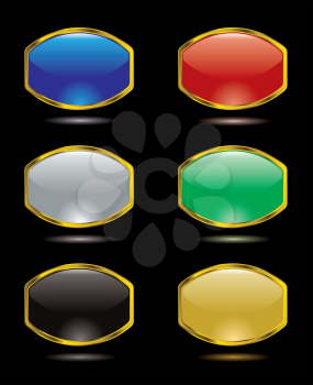 Royalty Free Clipart Image of Gel Buttons