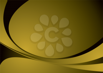 Royalty Free Clipart Image of a Golden and Black Background