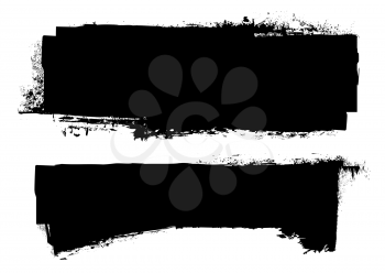 Royalty Free Clipart Image of Two Ink Smears