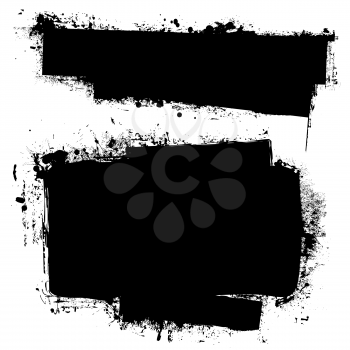 Royalty Free Clipart Image of Two Inkblot Banners