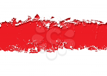Royalty Free Clipart Image of a Red Band on White