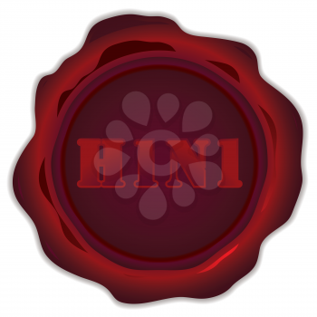 Royalty Free Clipart Image of a Wax Seal