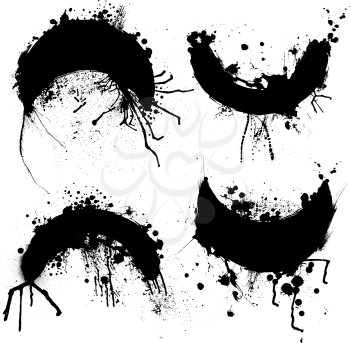 Royalty Free Clipart Image of Ink Spatters