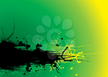 Royalty Free Clipart Image of a Green and Black Background