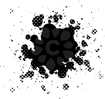 Royalty Free Clipart Image of a Black Spatter