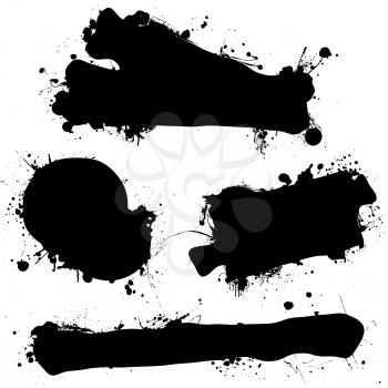 Royalty Free Clipart Image of Ink Spatters