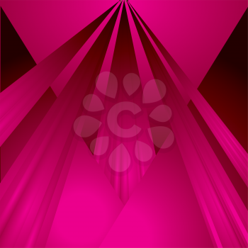 Royalty Free Clipart Image of Magenta Rays