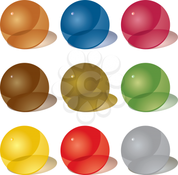 Royalty Free Clipart Image of Marbles