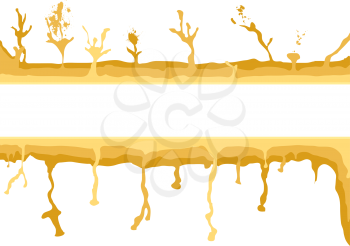 Royalty Free Clipart Image of a Background With Yellow Goo