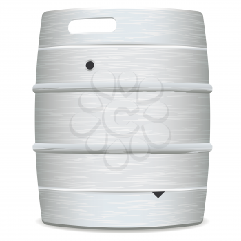 Royalty Free Clipart Image of a Silver Keg