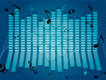 Royalty Free Clipart Image of a Musical Background