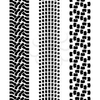 Royalty Free Clipart Image of Tire Tread Trips