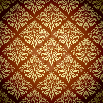 Royalty Free Clipart Image of a Background in Gold and Orange
