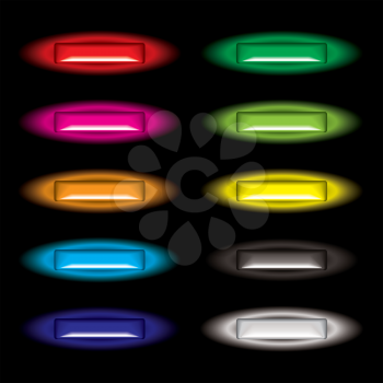 Royalty Free Clipart Image of a Collection of Buttons