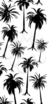 Royalty Free Clipart Image of a Palm Tree Border