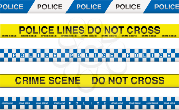Royalty Free Clipart Image of Police Tapes