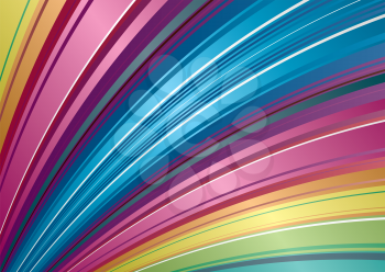 Royalty Free Clipart Image of a Rainbow Swipe