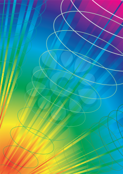 Royalty Free Clipart Image of a Rainbow Background