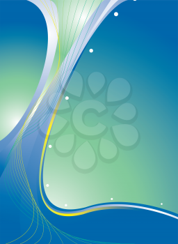 Royalty Free Clipart Image of a Blue, Green and White Background