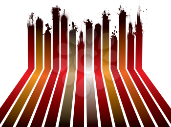 Royalty Free Clipart Image of Bands of Red and Orange