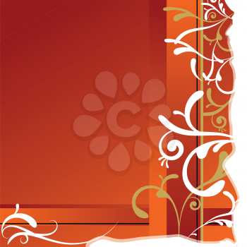 Royalty Free Clipart Image of Decorative Frame on the Bottom and Side