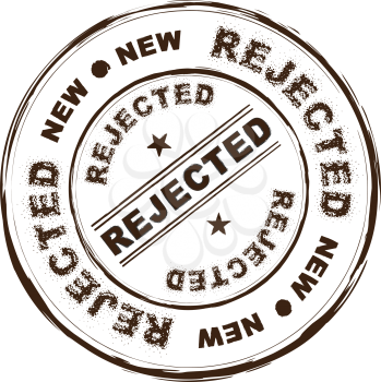 Royalty Free Clipart Image of a Rejected Stamp