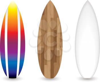 Royalty Free Clipart Image of Surfboards
