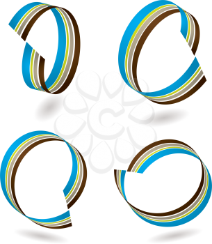 Royalty Free Clipart Image of a Curling Ribbons