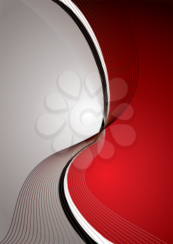 Royalty Free Clipart Image of a Silver and Red Background