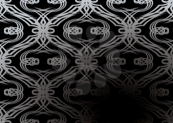 Royalty Free Clipart Image of a Silver and Black Wallpaper