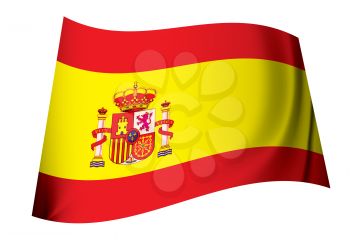 Royalty Free Clipart Image of a Spanish Coat of Arms Flag