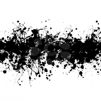 Royalty Free Clipart Image of an Inkblot Banner