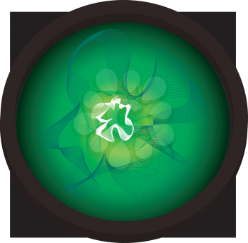 Royalty Free Clipart Image of a Green Circle
